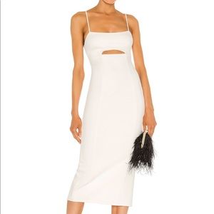 h:ours Enzo Midi dress white